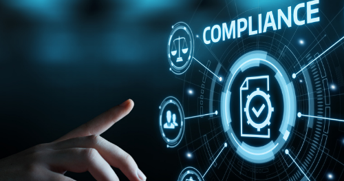 picture of a hand pointing at the work compliance